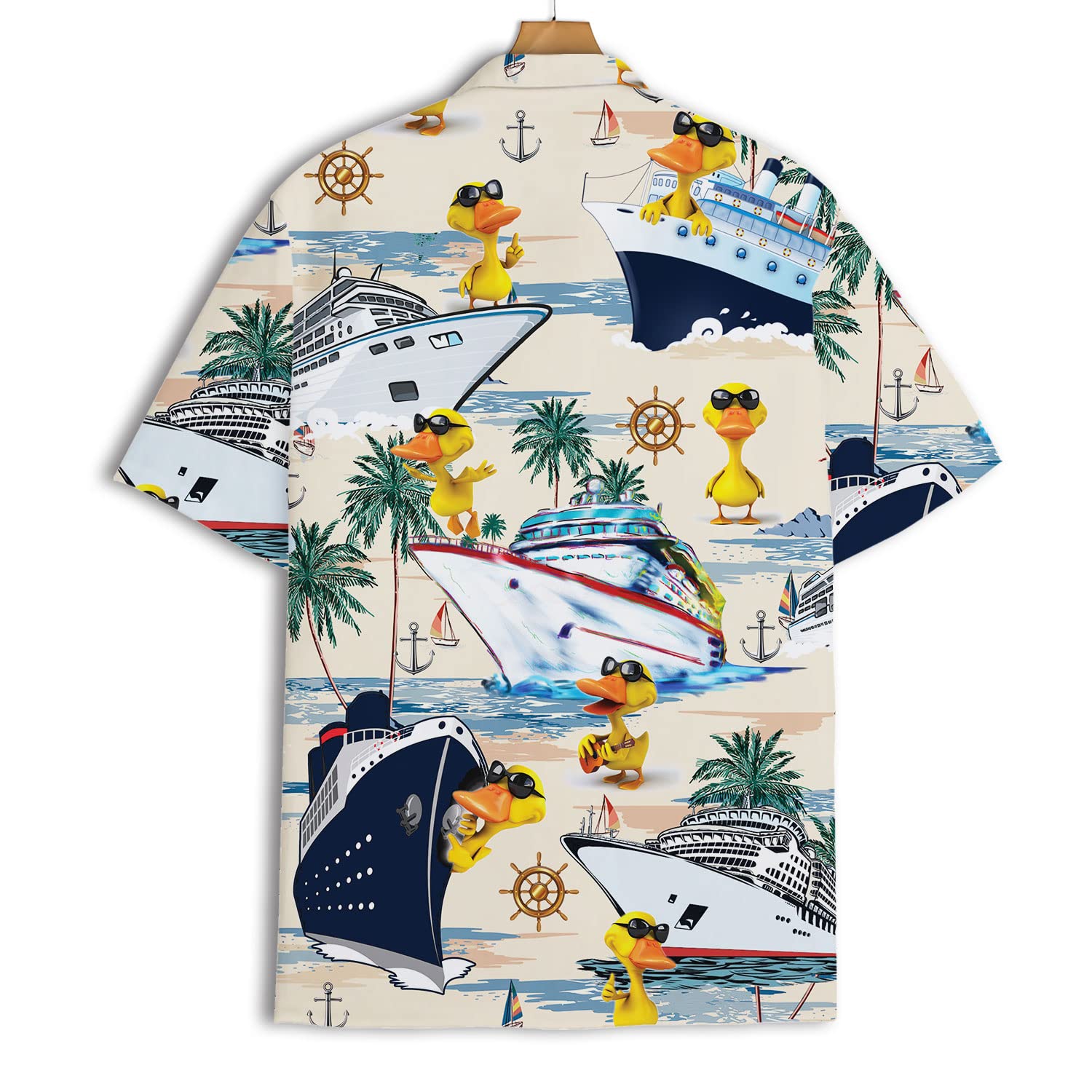 Alternative view of Damipow Hawaiian Shirts for Men Short Sleeve Aloha Beach Shirt Floral Summer Casual Button Down Shirts Seven