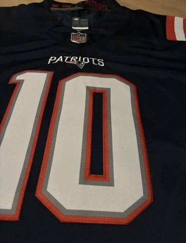 Drake Maye #10 Patriots Navy Blue On Field Nike Stitched Jersey Varsity Baseball Jacket - Image 3